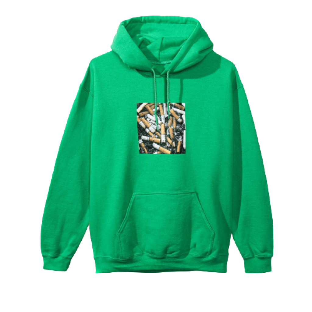 Anti Social Social Club Green Cigarette Hoodie By Youbetterfly